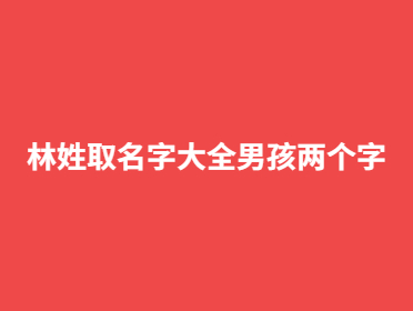 林姓取名字大全男孩两个字